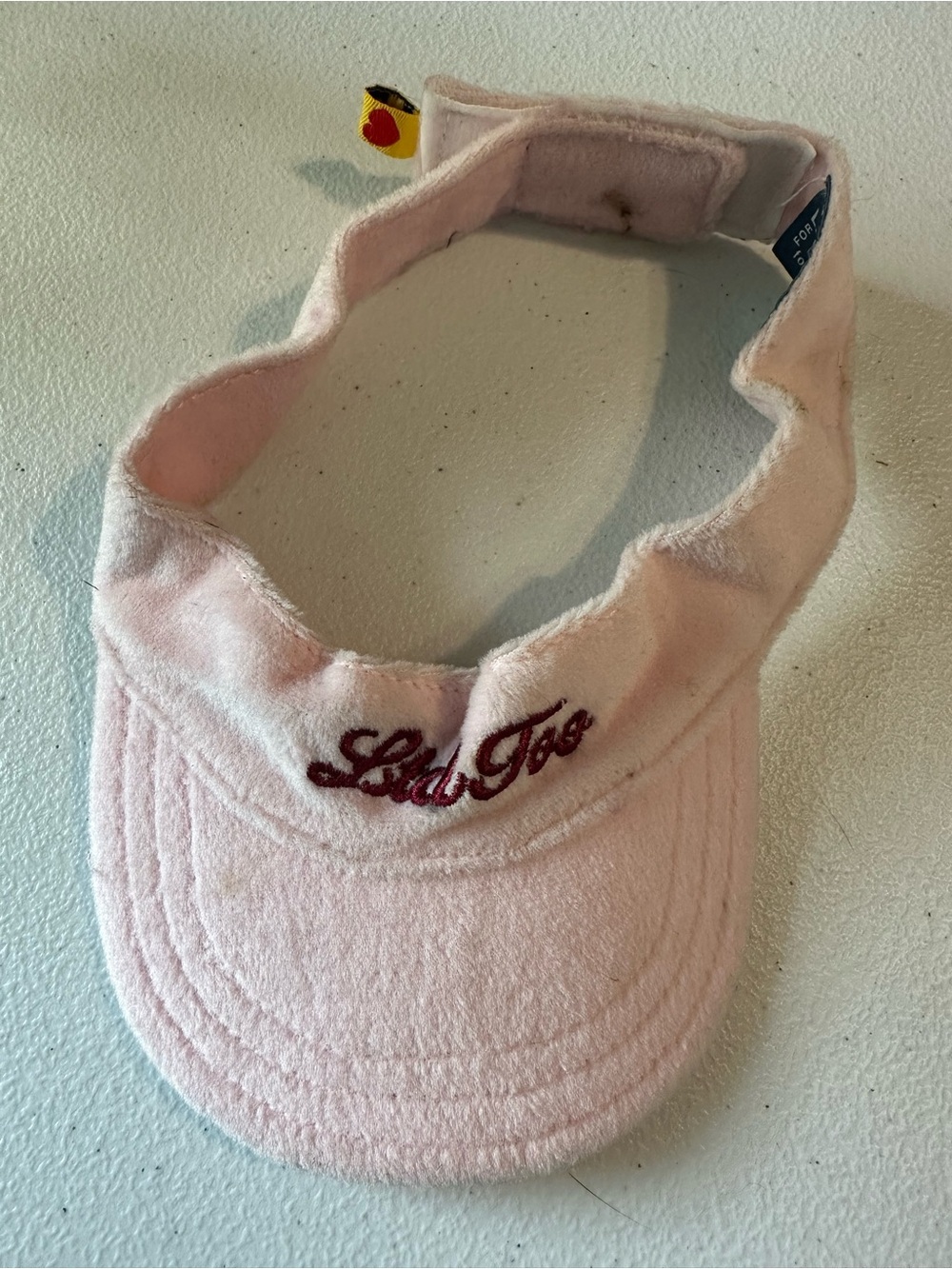 Build-A-Bear Light Pink Limited Too Visor with Embroidered Script